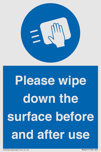 Please wipe down the surface before and after use
